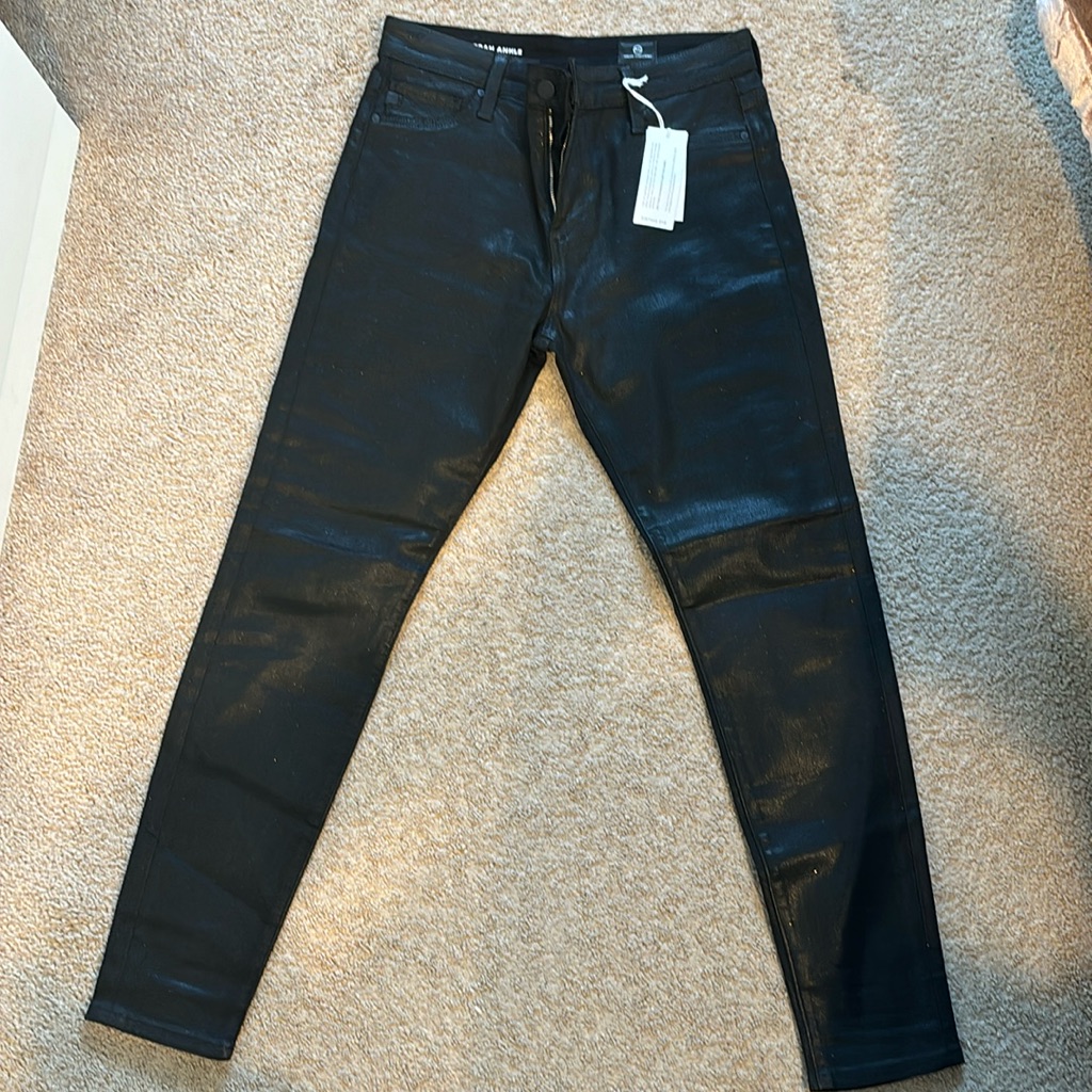 Brand New- Ag Farrah Ankle High Rise Size 28 Luminous Super Black